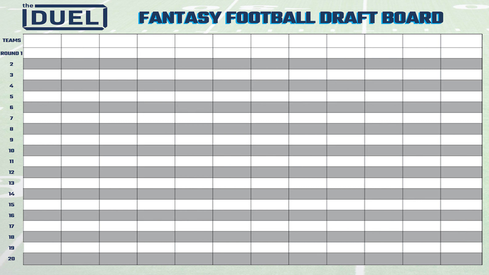 Printable Fantasy Football Draft Board For Your 2021 Draft inside Fantasy Football Draft Board Free Printable