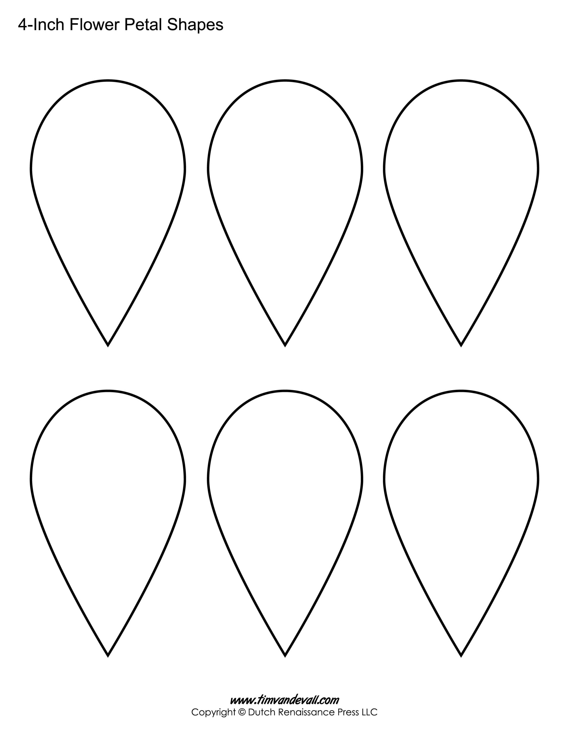 Printable Flower Petal Templates For Making Paper Flowers with Free Printable Flower Petals