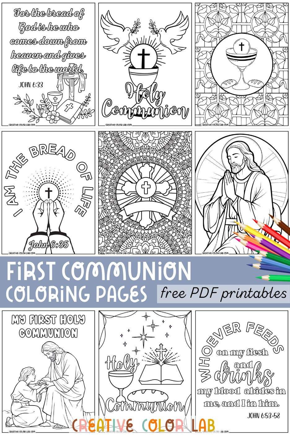 Printable, Free First Communion Coloring Page throughout First Communion Free Printables