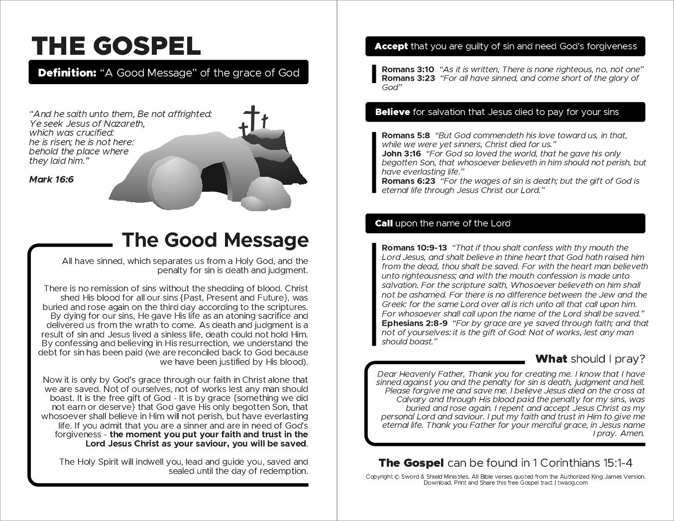 Printable Gospel Tracts pertaining to Free Printable Tracts