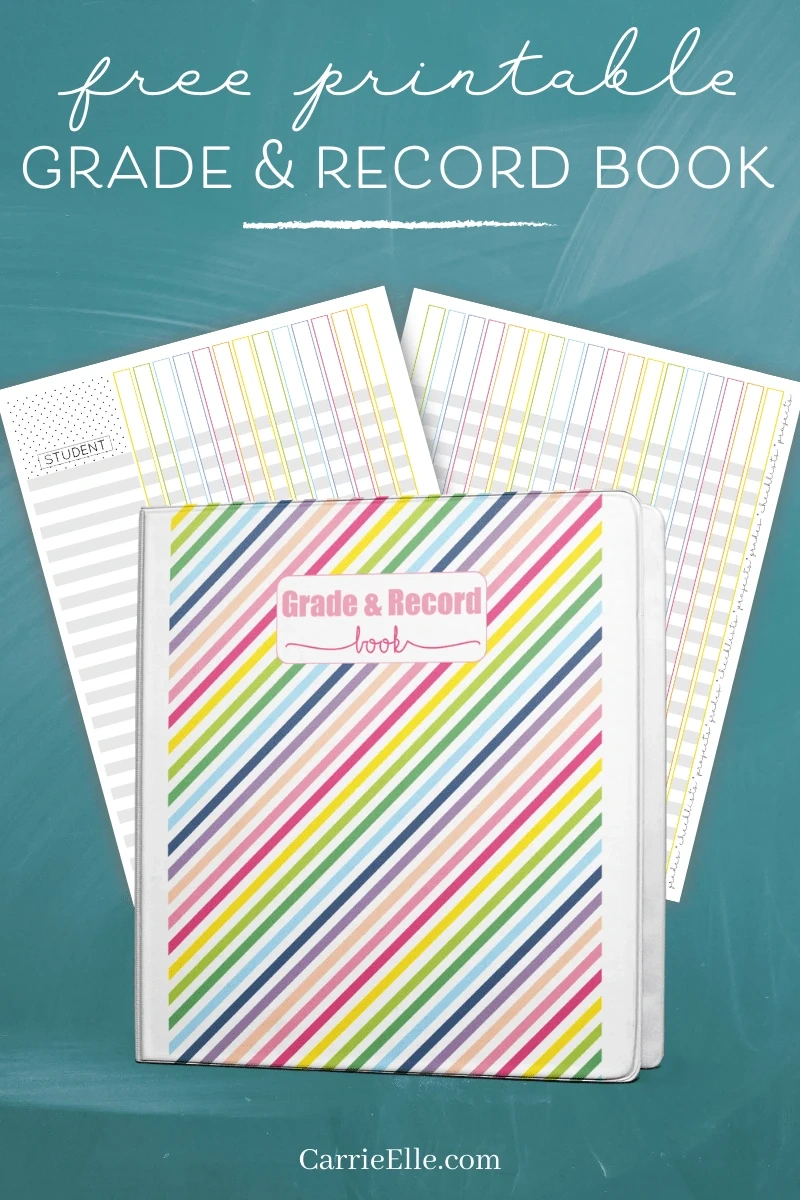 Printable Grade Book For Teachers - Carrie Elle with regard to Free Printable Teacher Roll Book