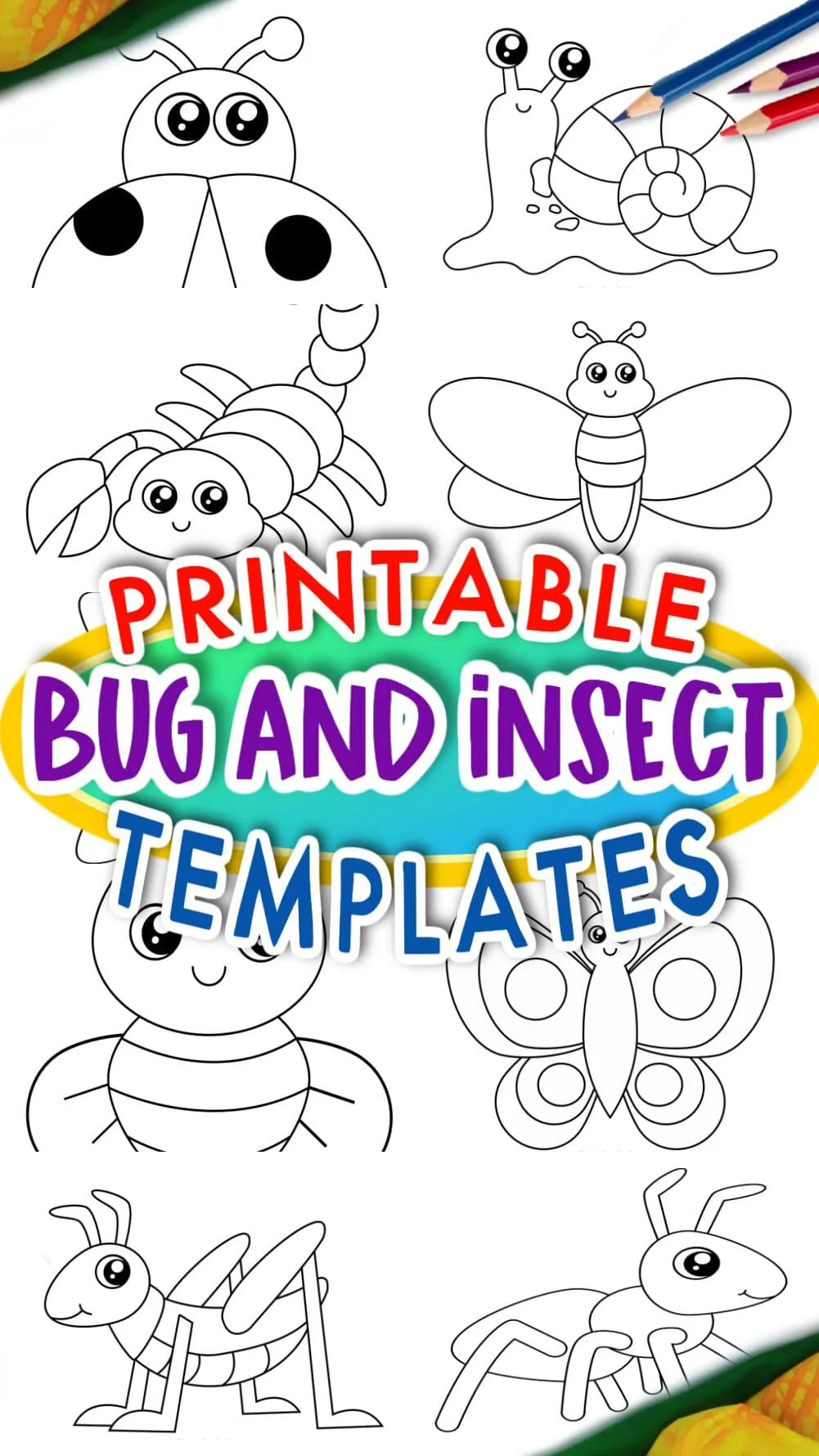 Printable Insect And Bug Templates – Simple Mom Project throughout Free Printable Insect Stencils