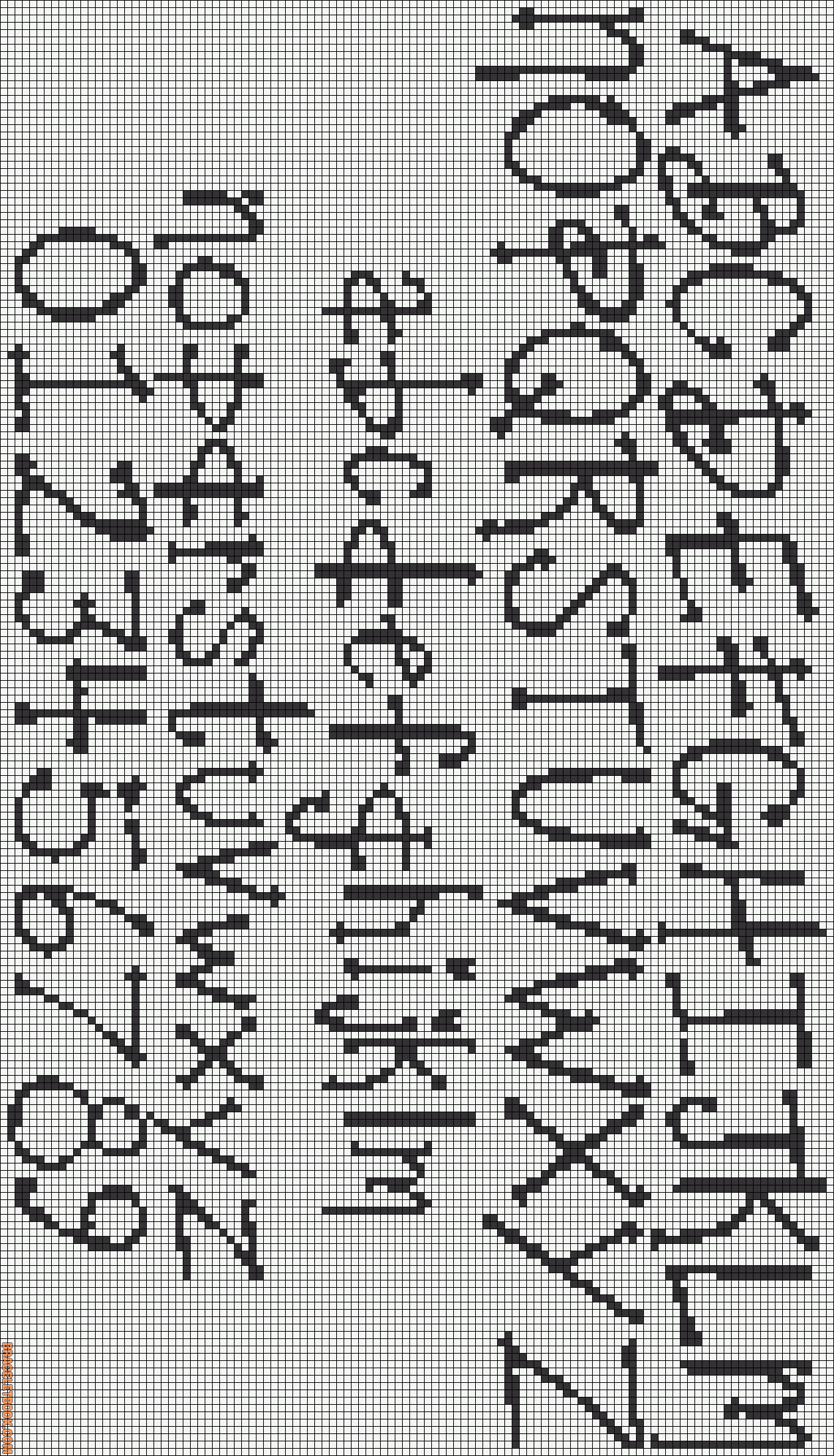 Printable Needlepoint Alphabet Patterns - Printable Party Favors within Free Printable Needlepoint Patterns