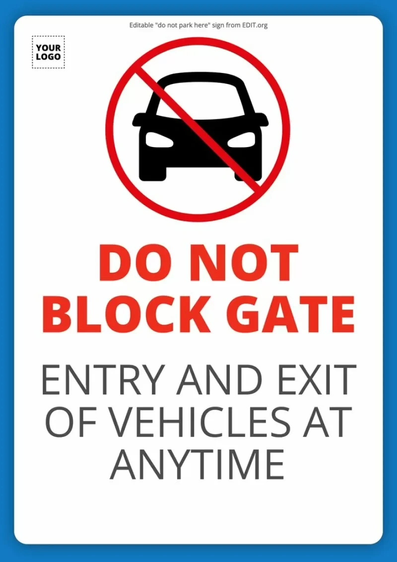 Printable No Parking Sign Templates with Template Free Free Printable No Parking Signs