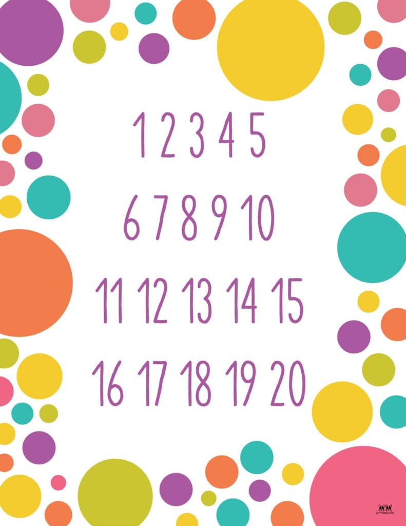 Printable Numbers - 58 Free Printables | Printabulls throughout Free Large Printable Numbers 1-20
