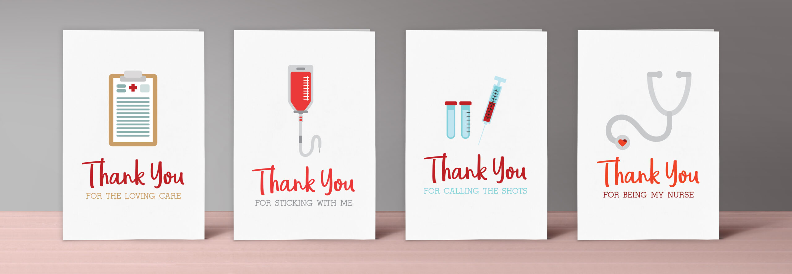 Printable Nurse Thank You Cards - Set Of 4 | Nurse/Life/Gear regarding Free Printable Nurse Appreciation Cards
