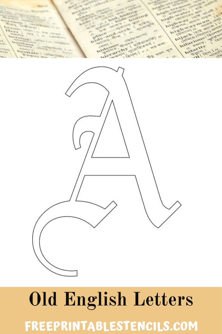 Printable Old English Letter Stencils within Printable Old English Stencils