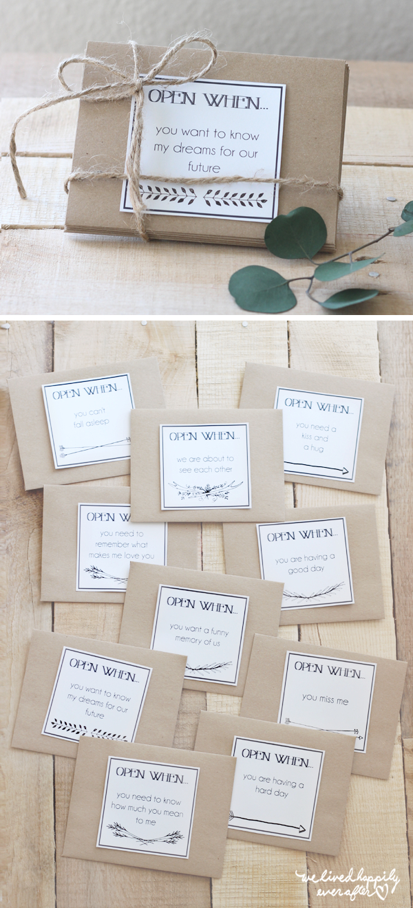 Printable “Open When” Envelope Labels For Long Distance with regard to Free Open When Printables