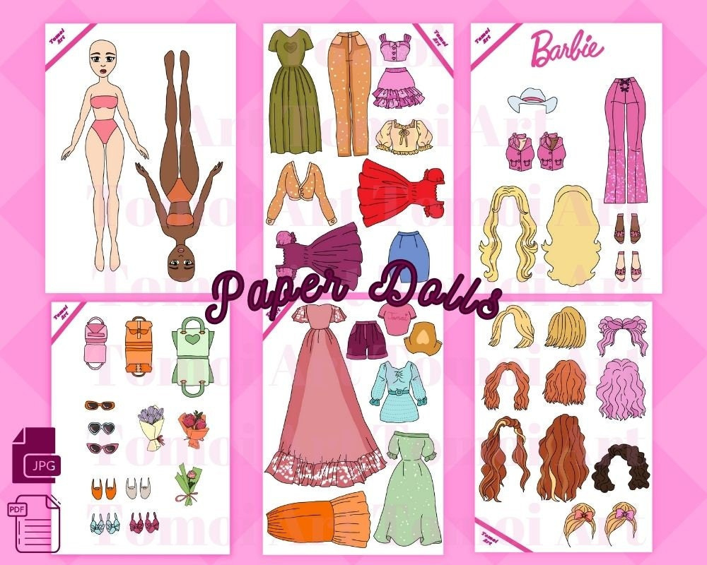 Printable Paper Doll Dress Up Girls Korean Paper Doll Kpop Doll regarding Free Printable Barbie Paper Dolls and Clothes