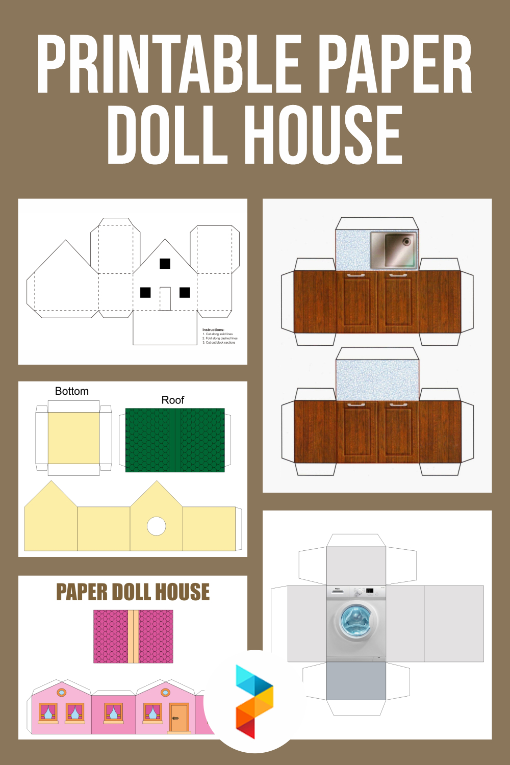 Printable Paper Doll House intended for Printable Free Dollhouse Plans