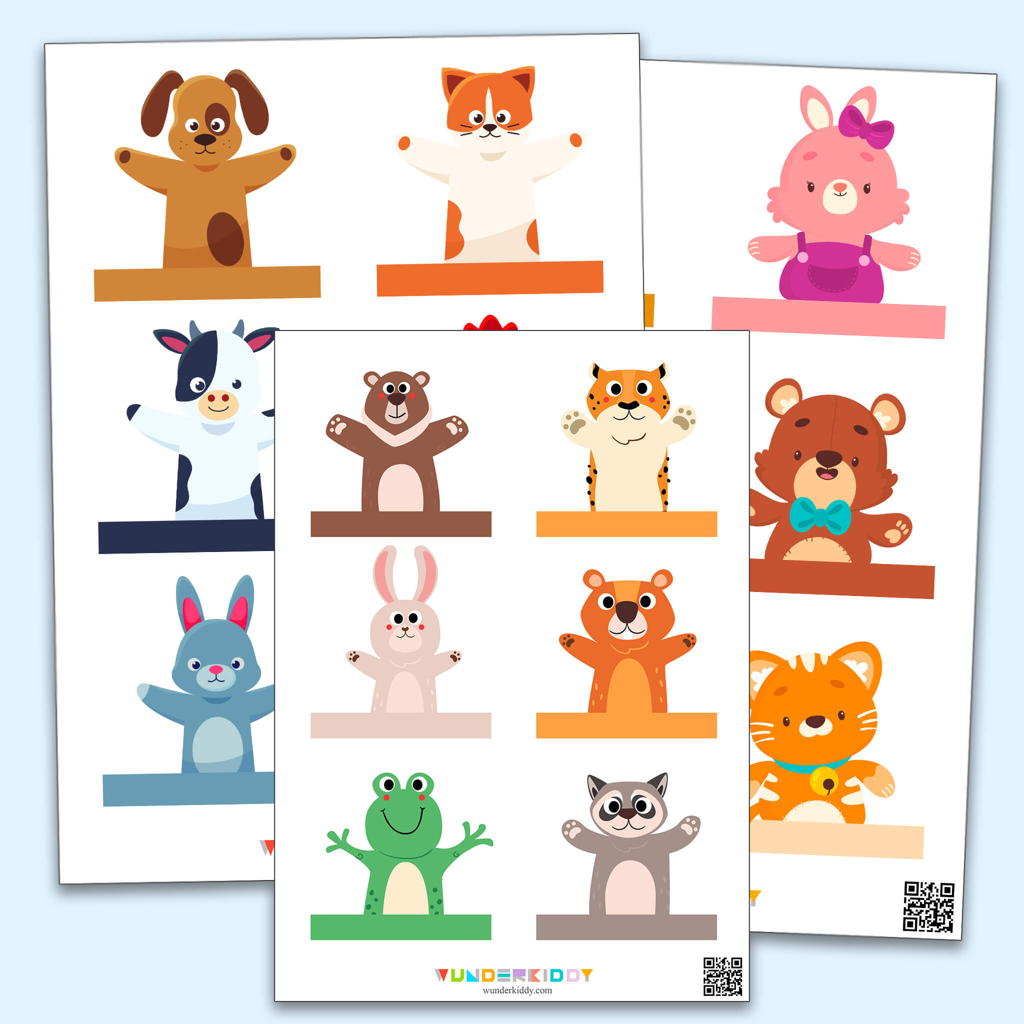 Printable Paper Finger Puppet Templates - Animals inside Free Hand Puppet Patterns Printable