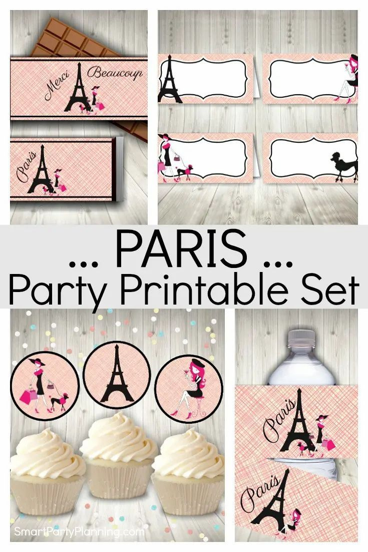 Printable Paris Themed Party Decor throughout Paris Themed Free Printables