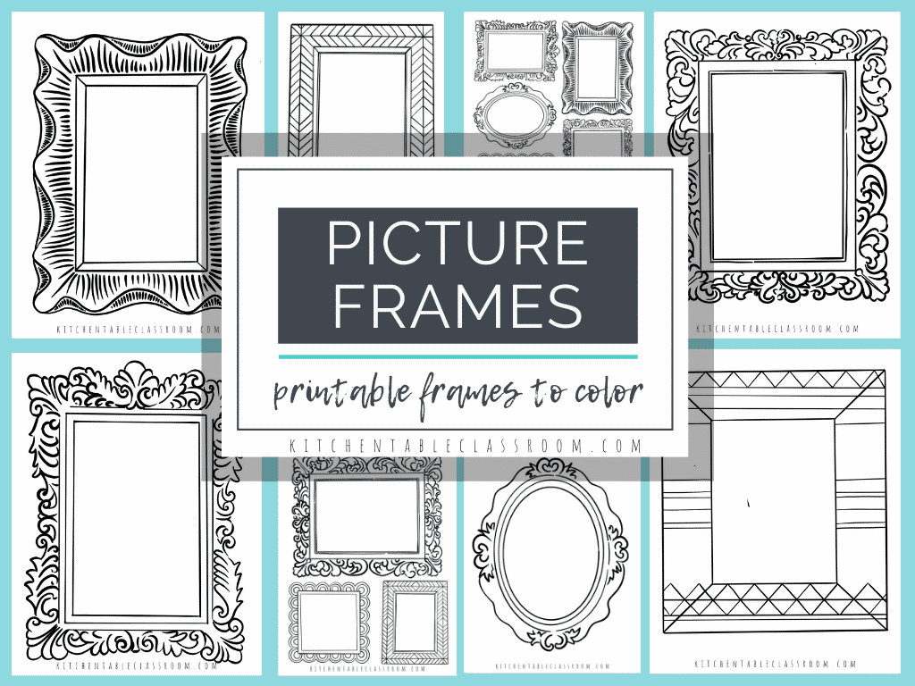 Printable Picture Frame Drawing Prompts - The Kitchen Table Classroom throughout Free Printable Frames