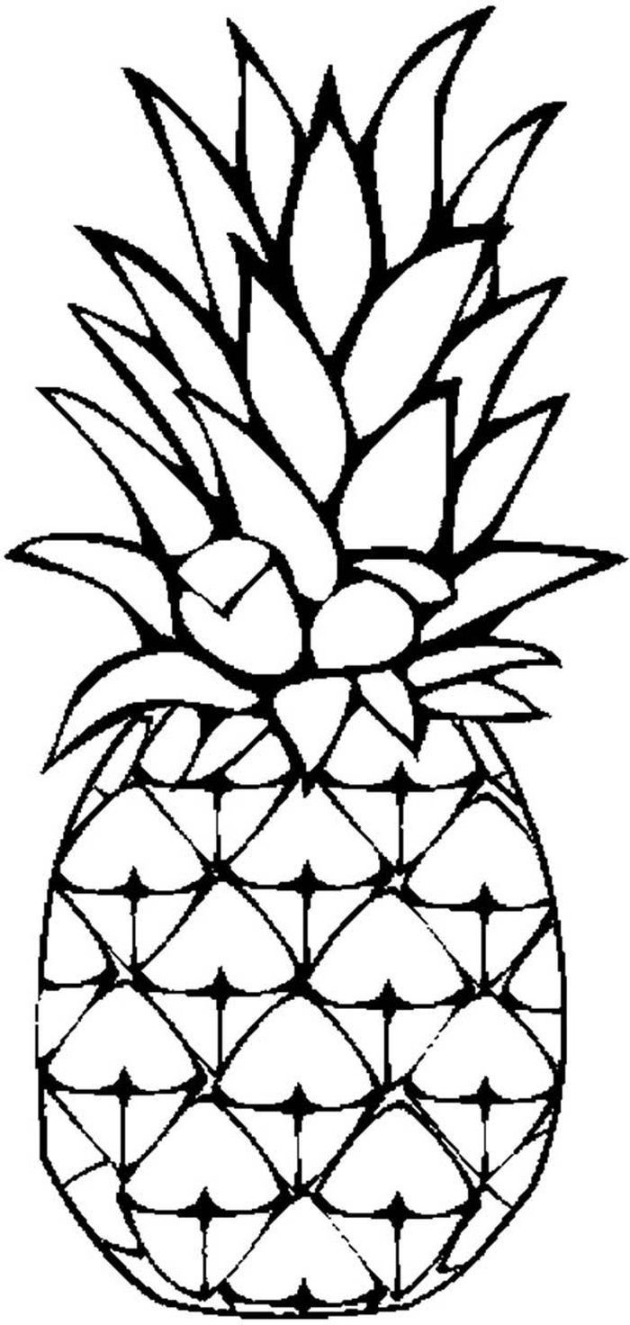 Printable Pineapple Coloring Pages Pdf – Coloringfolder for Free Printable Pineapple Pictures