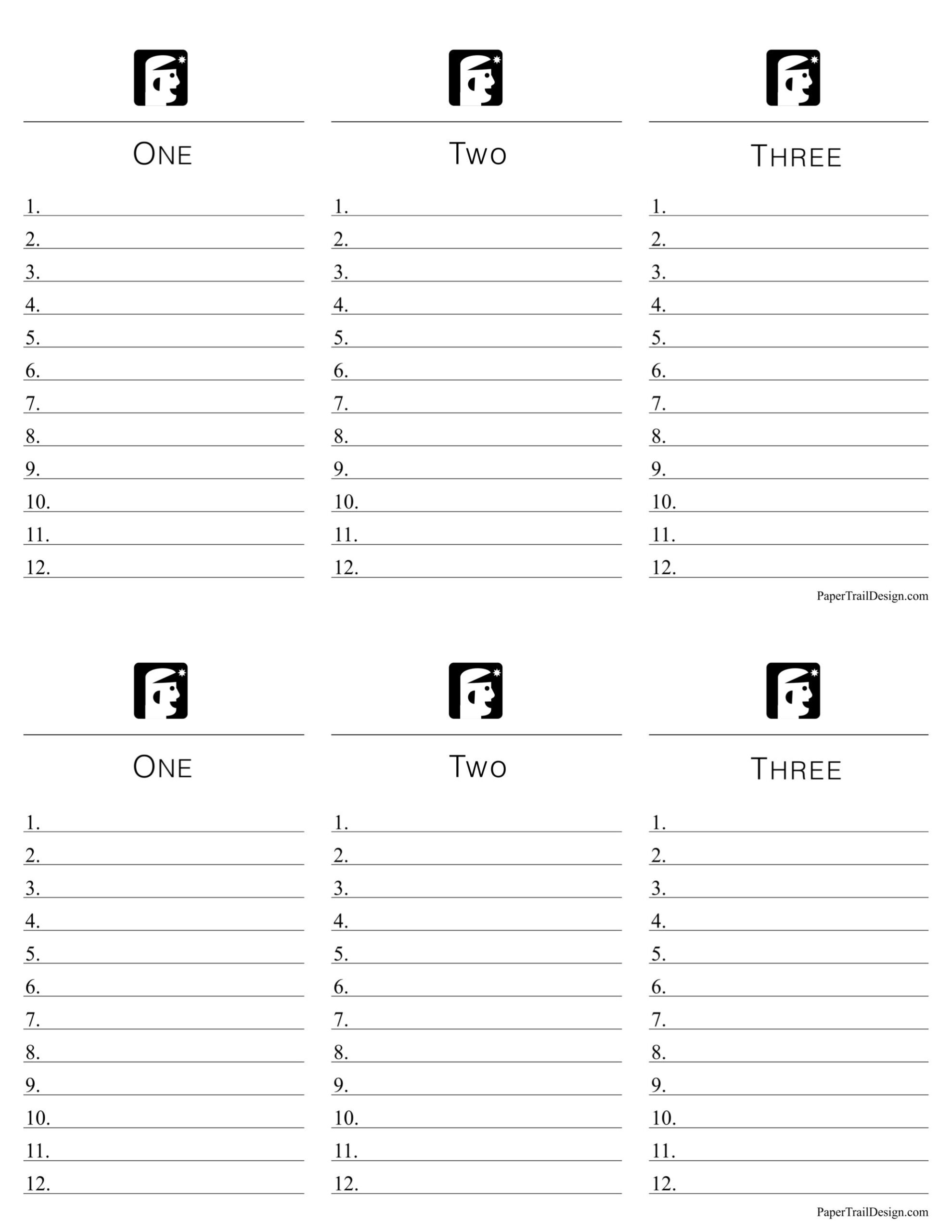 Printable Scattergories Game - Paper Trail Design in Free Scattergories Template