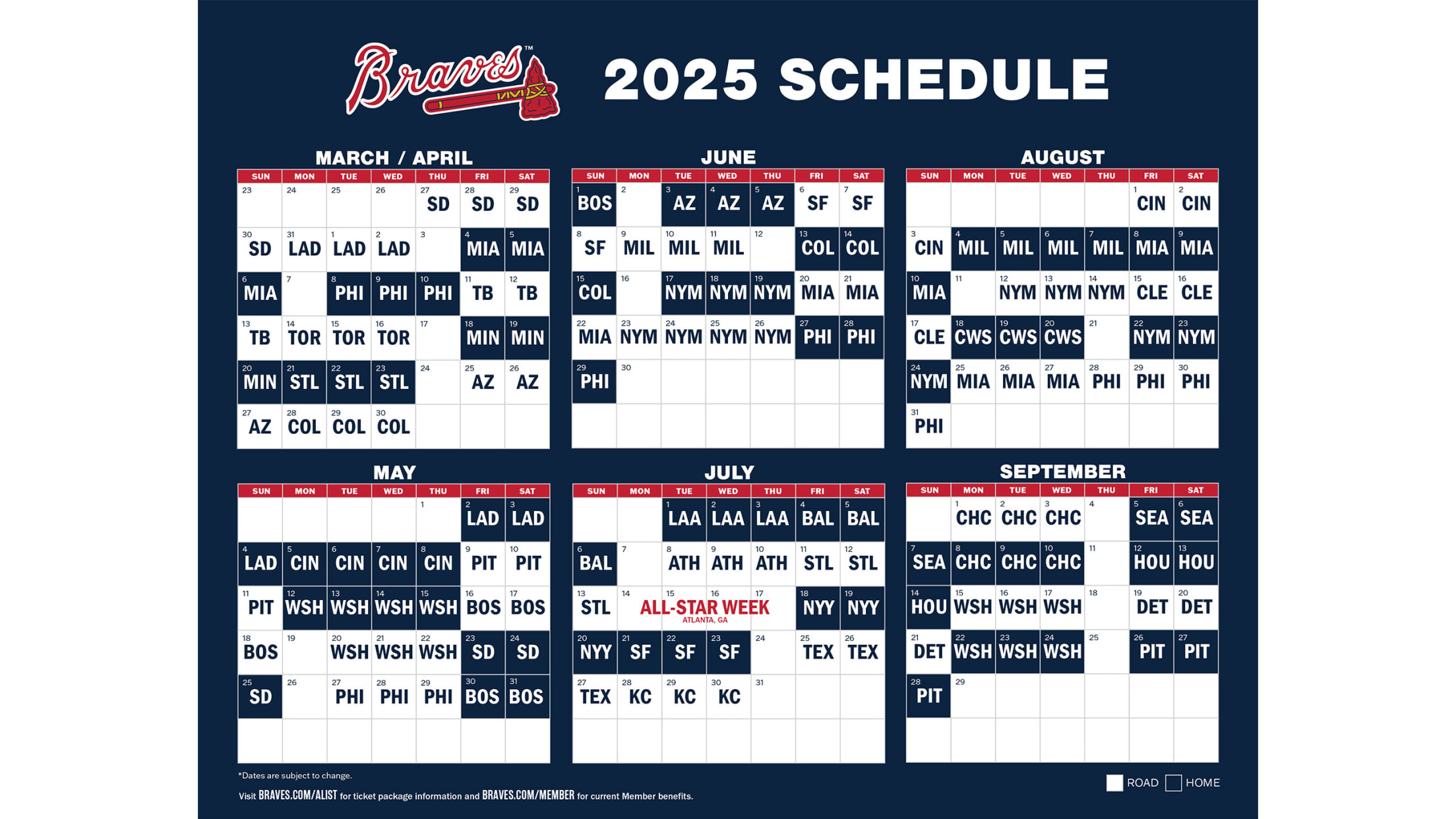 Printable Schedule | Atlanta Braves pertaining to Free Printable Atlanta Braves Schedule