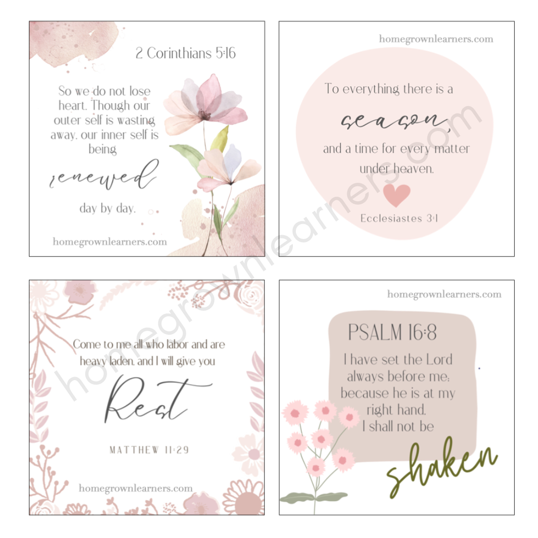 Printable Scripture Cards — Homegrown Learners pertaining to Free Printable Wedding Card Verses