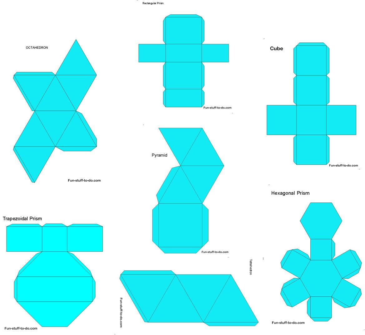 Printable Shapes regarding Free Printable 3D Shapes