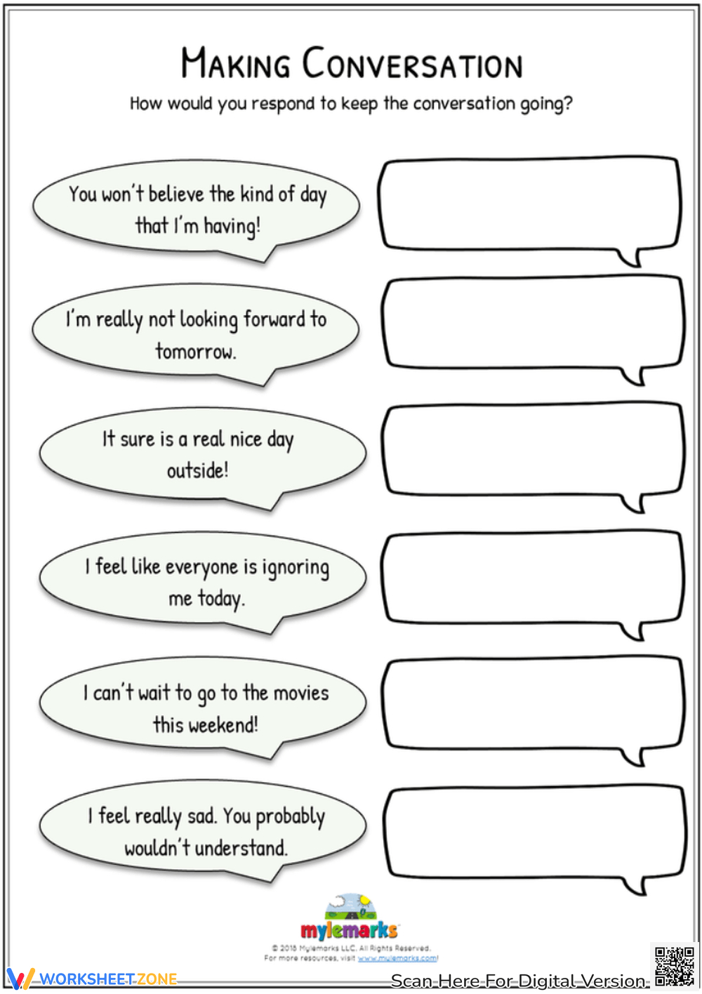 Printable Teaching Communication Skills Worksheets for Free Printable Communication Skills Worksheets