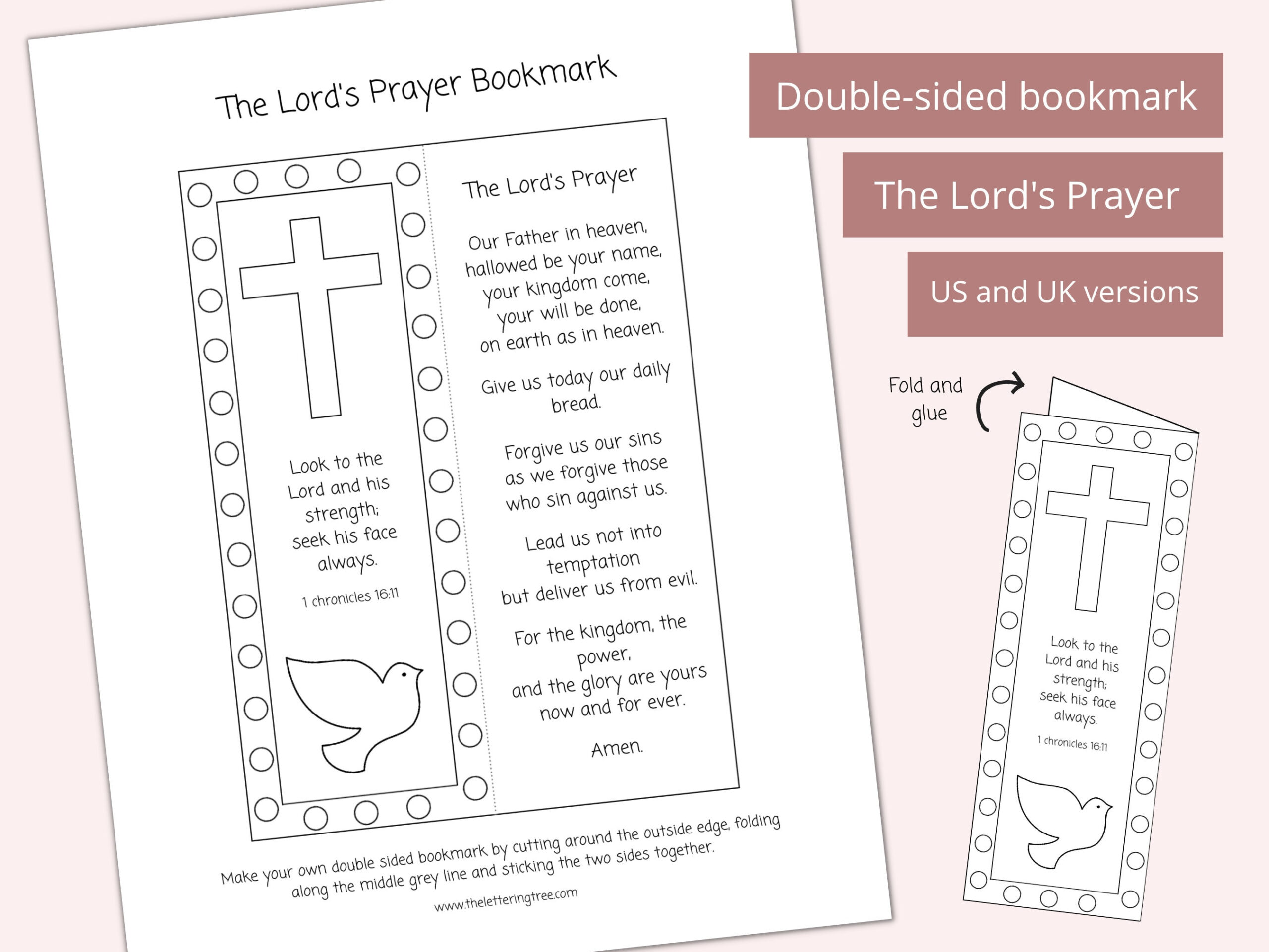 Printable The Lord&amp;#039;S Prayer Bookmark | Bible Verse Craft | The with regard to Free Printable Lords Prayer Bookmark