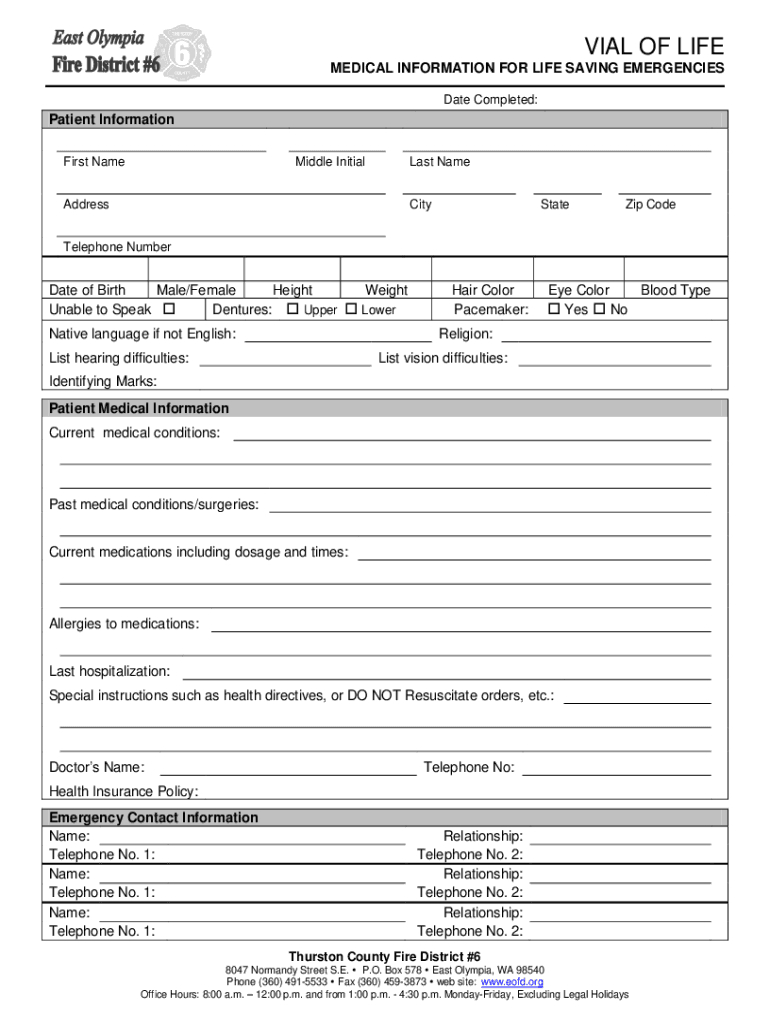 Printable Vial Of Life Forms: Fill Out &amp;amp; Sign Online | Dochub with regard to Free Printable File of Life Forms