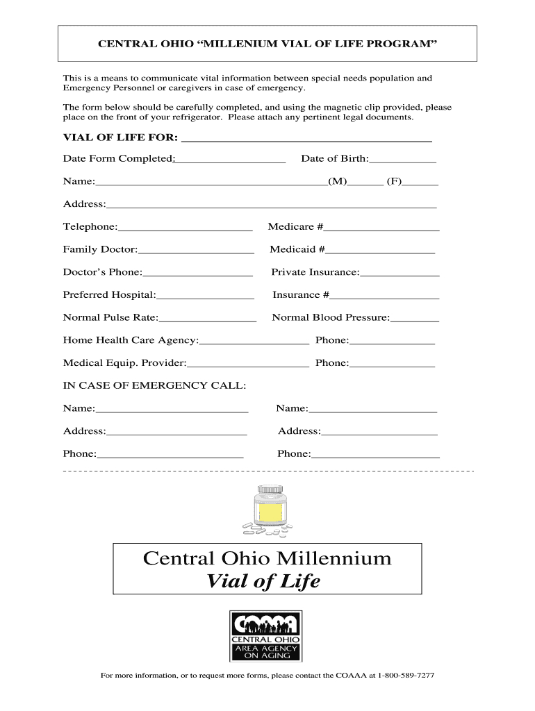 Printable Vial Of Life Forms: Fill Out &amp;amp; Sign Online | Dochub within Free Printable File Of Life Forms