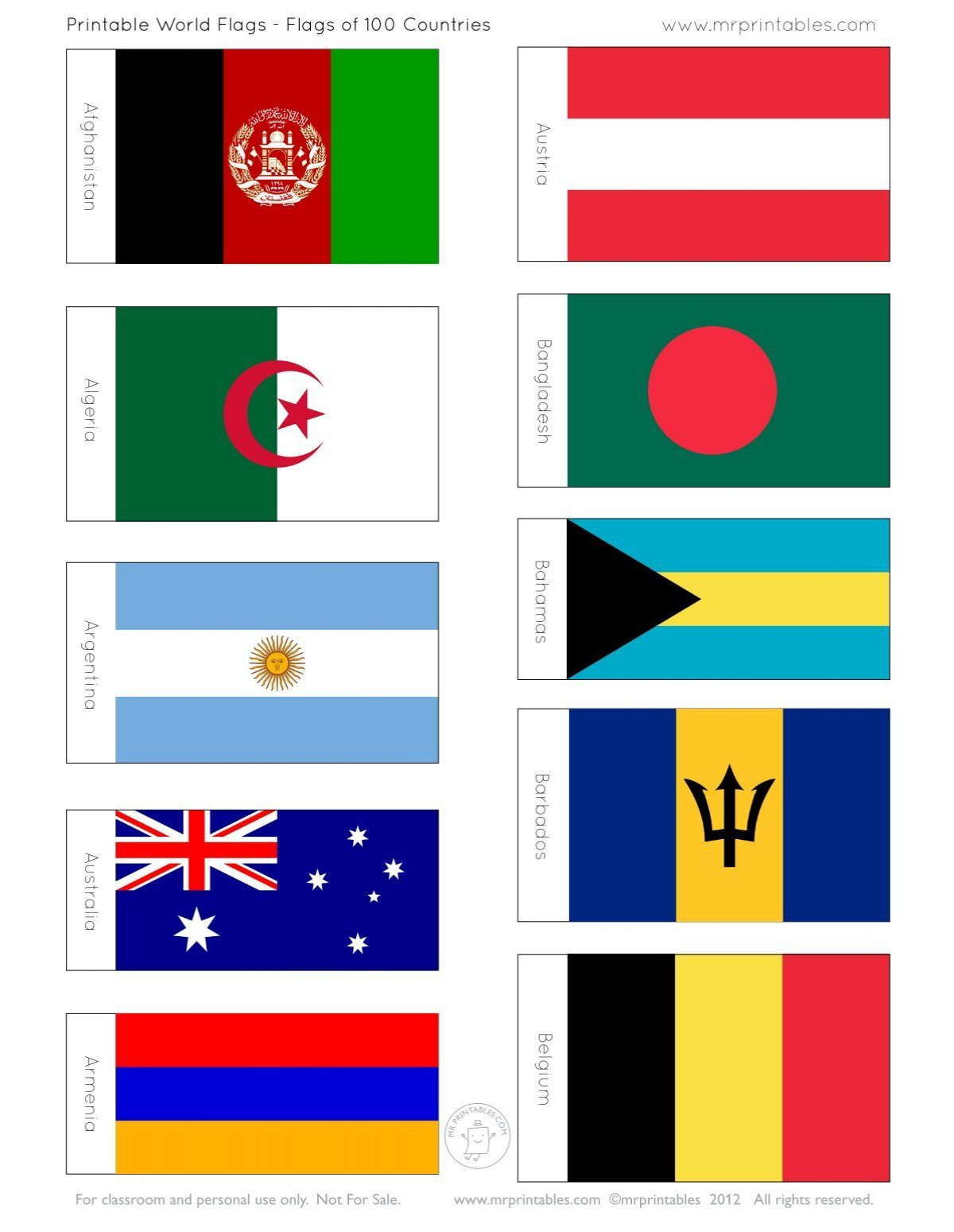 Printable World Flags - Mr Printables throughout Flags Of The World Free Printables
