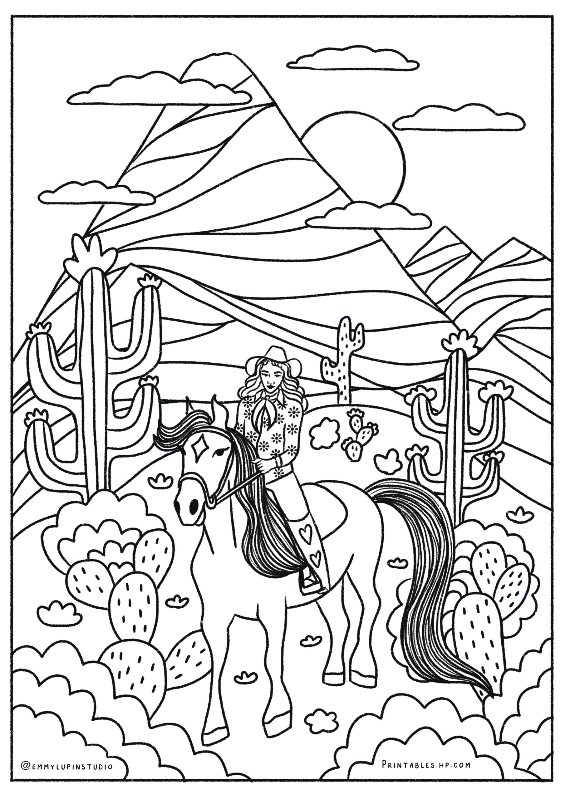 Printables - Free Coloring Pages &amp;amp; Learning Worksheets | Hp in Cowgirl Free Printables