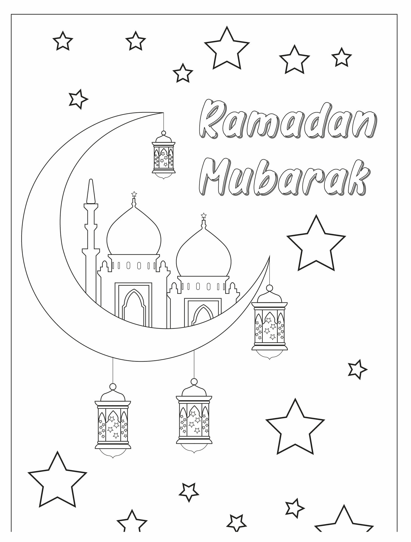 Printables - Free Coloring Pages & Learning Worksheets | Hp in Eid Decorations Free Printables