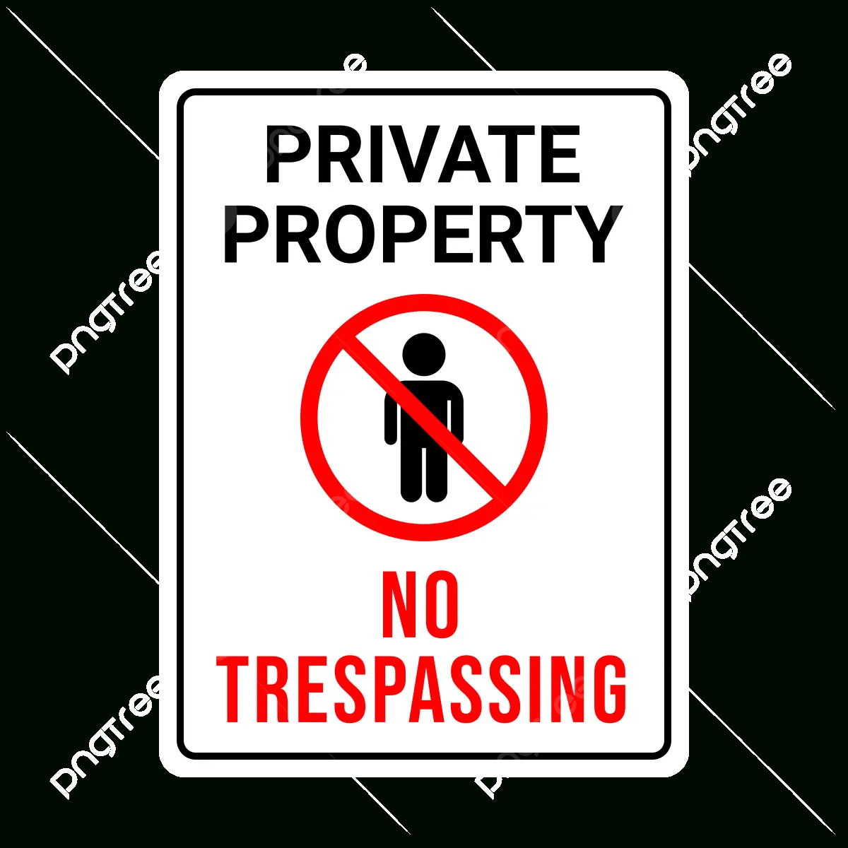 Private Property No Trespassing Vector, Private Property No within Free No Trespassing Sign Template