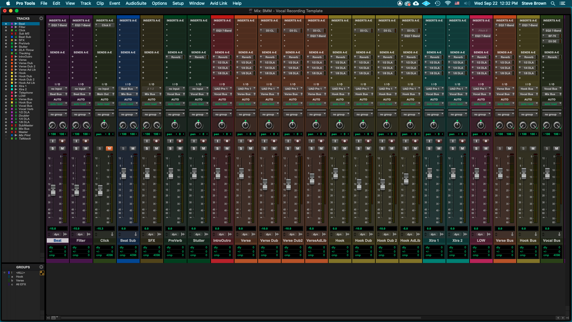 Pro Tools Templates — Brown Mix &amp;amp; Master regarding Free Pro Tools Templates