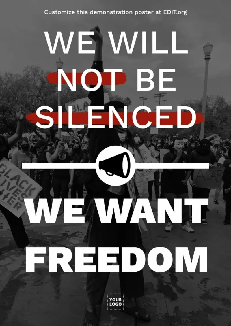 Protest Poster Designs To Customize Online in Free Printable Protest Posters