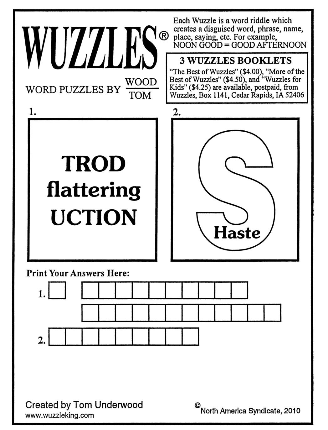 Puzzles with regard to Free Printable Wuzzles