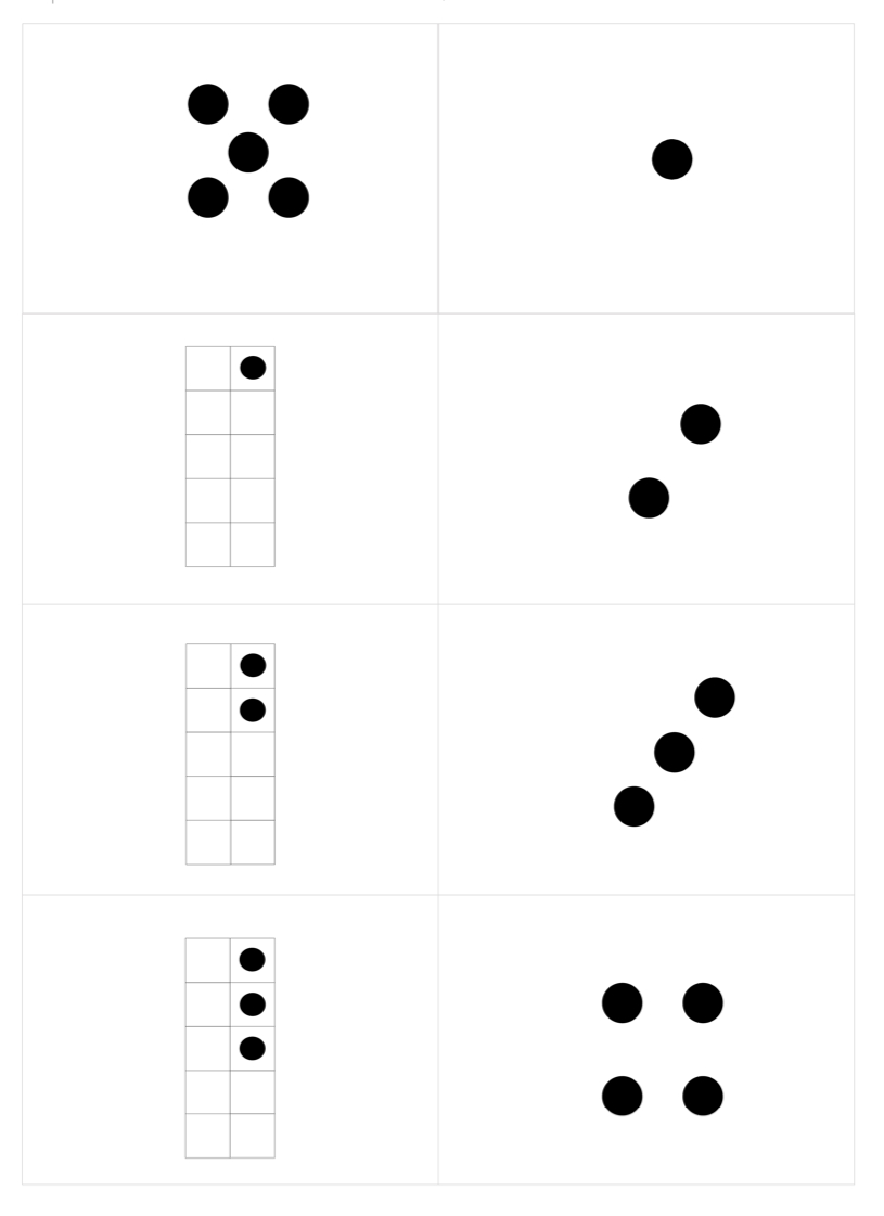 Quantity Cards For Subitizing in Free Printable Subitizing Cards