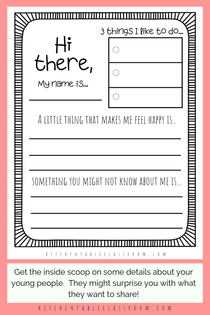 Questions That Connect- 5 Free Printable Get To Know You Pages inside Free Printable Getting to Know You Worksheets