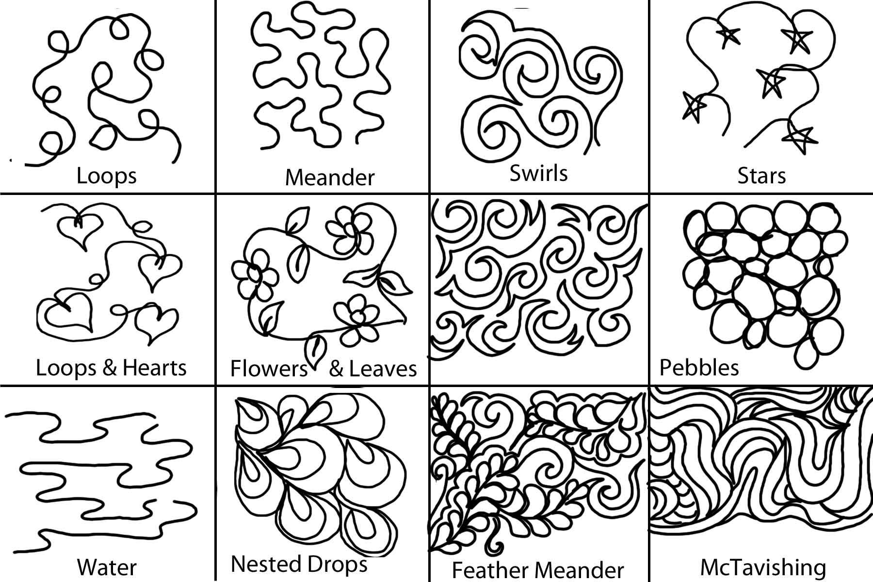 Quilting Stencils For Machine Quilting Free Printable Hand intended for Quilting Stencils Free Printable