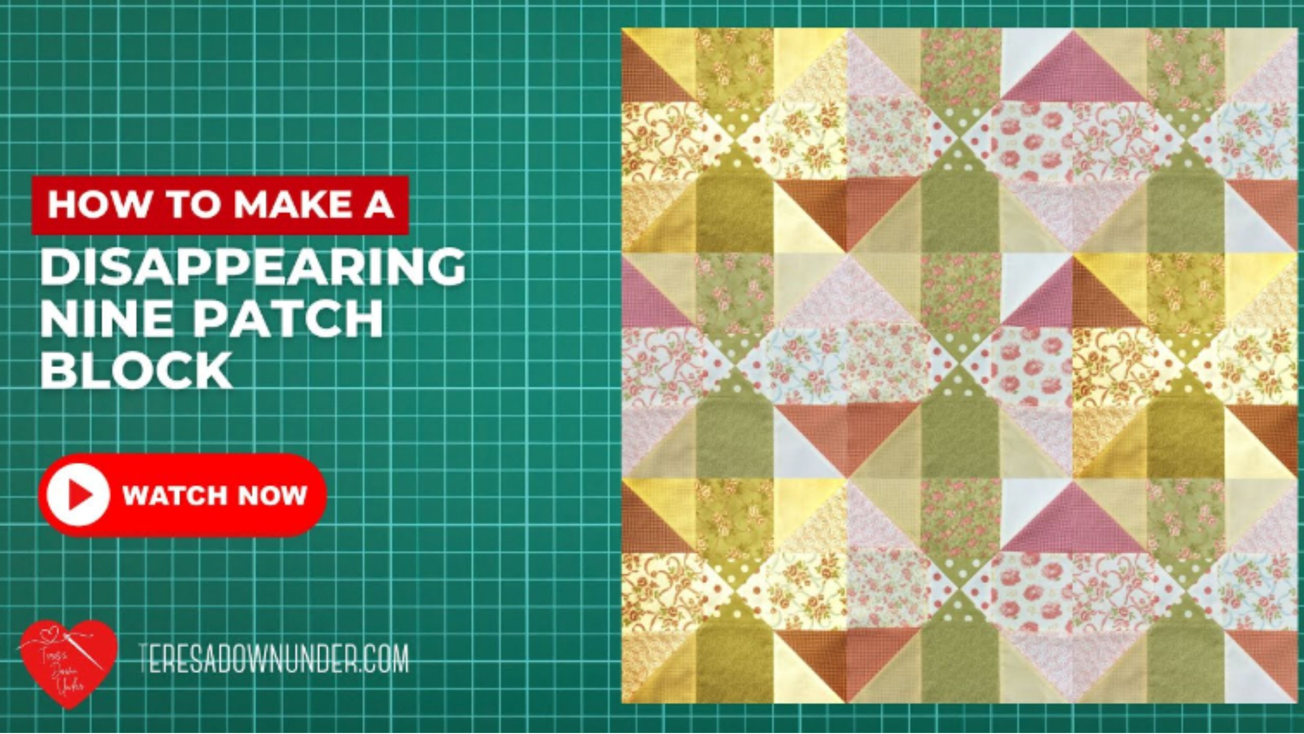 Quilting Tutorials with Free Printable Disappearing Nine Patch Pattern By Jenny Doan Tutorials