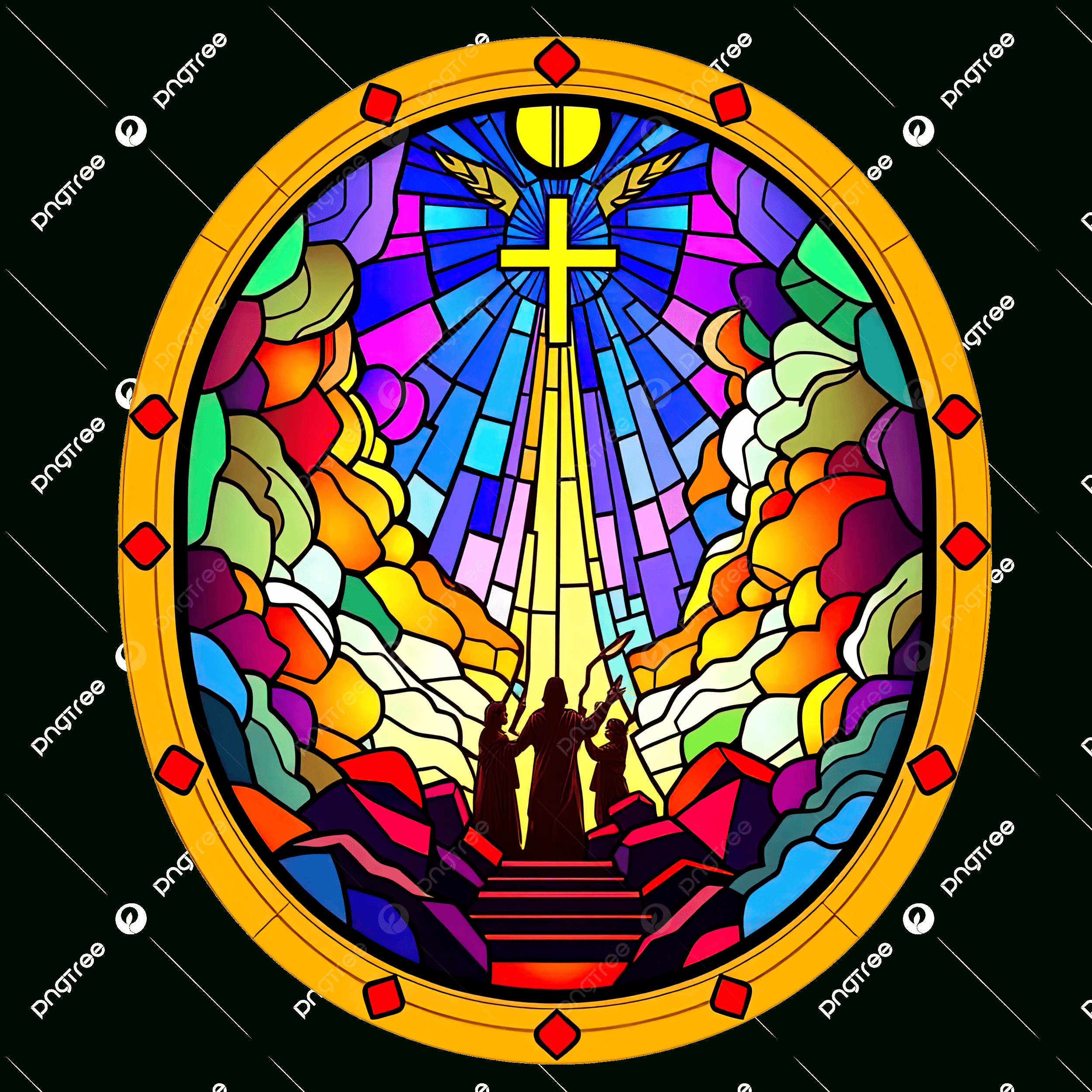 Radiant Stained Glass Window Depicting Holy Symbolism, Stained with regard to Catholic Free Printable Religious Stained Glass Patterns