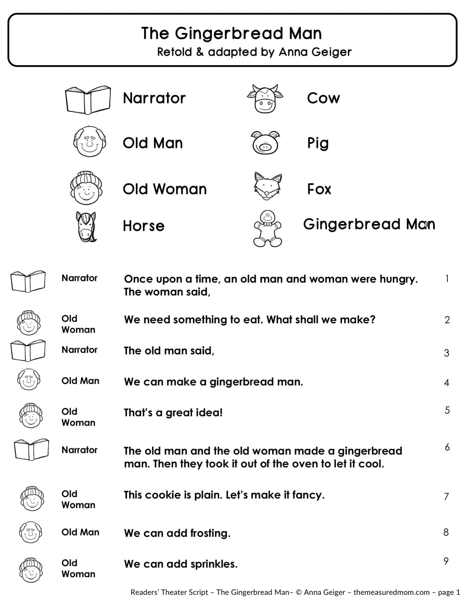Reader&amp;#039;S Theater Scripts - Familiar Tales For Grades 1-3 - Special with regard to Free Printable Readers Theater Scripts