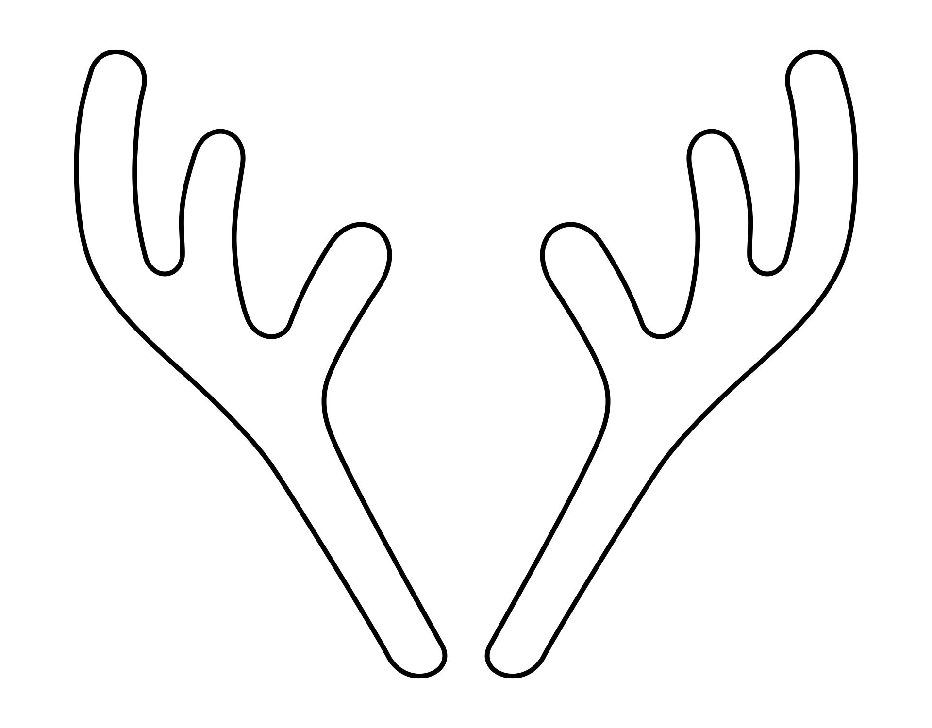 Reindeer Antlers - 10 Free Pdf Printables | Printablee with regard to Deer Antler Pattern Printable