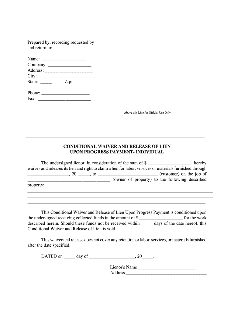 Release Of Lien Pdf Form - Fill Online, Printable, Fillable, Blank for Free Printable Lien Release Form