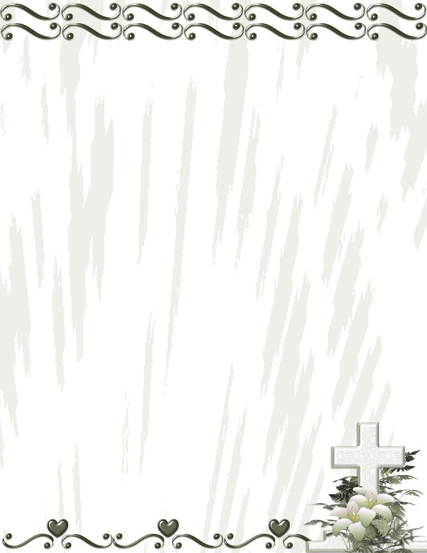 Religious Stationery Theme Page 1 with Free Printable Christian Borders