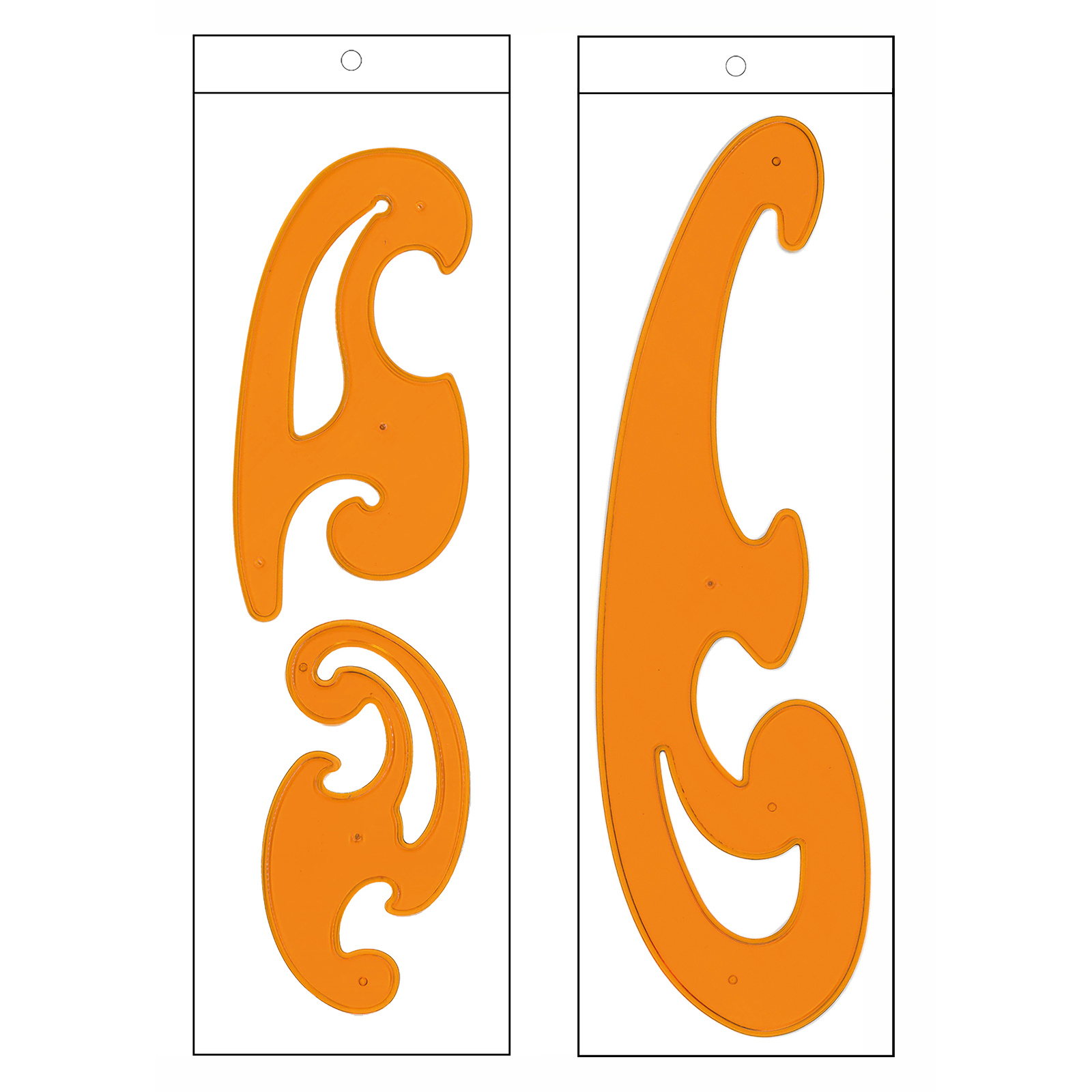 Restyle French Curve Burmester Template Set (3 Pieces) Card with Printable French Curve Stencil