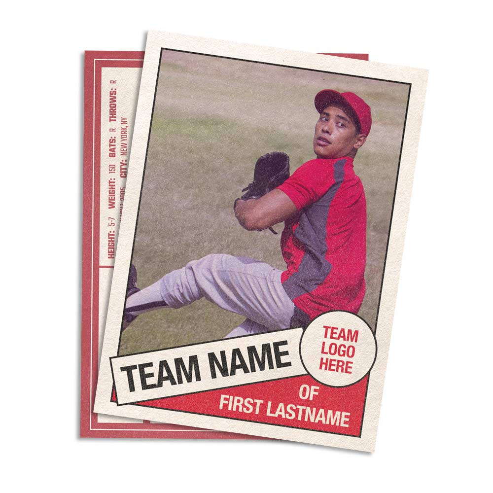 Retro 80S Baseball Card Template - Sports Card Templates regarding Free Printable Baseball Cards