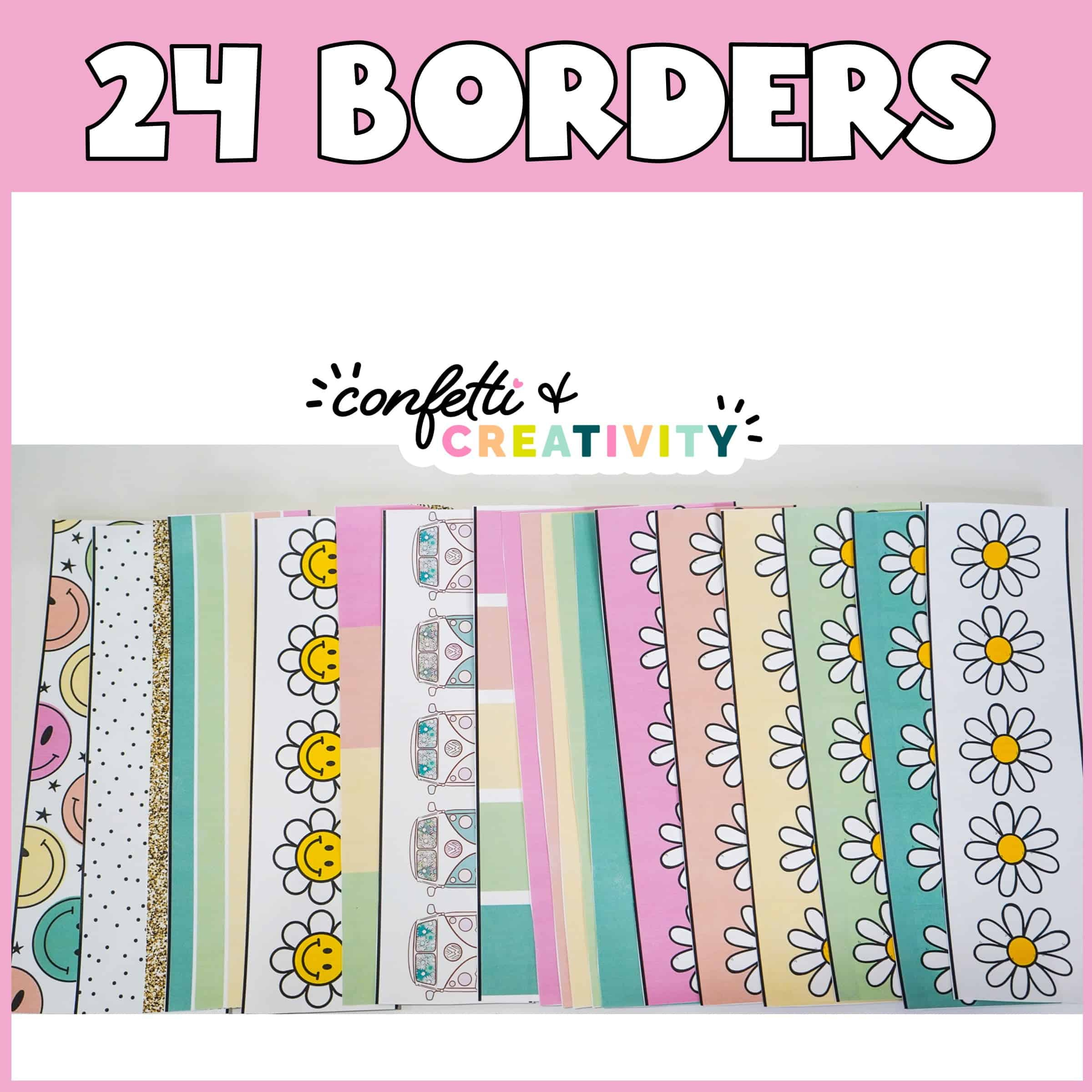 Retro Bulletin Board Borders | Confetti &amp;amp; Creativity in Free Printable Bulletin Borders