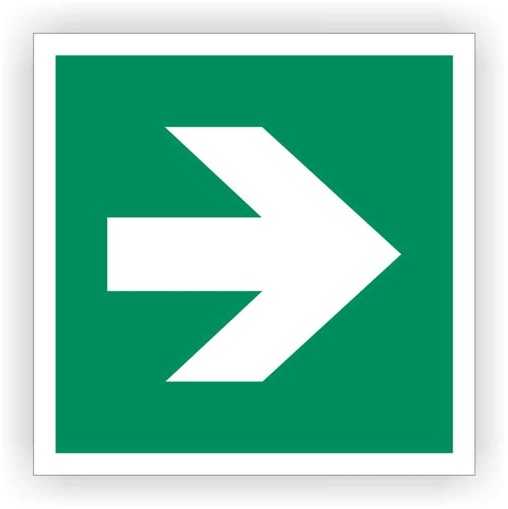 Rettungsweg – Richtungspfeil Nach Rechts Asr A1.3 Din En Iso 7010 with Online Sign V4 Free Printable Safety Sign