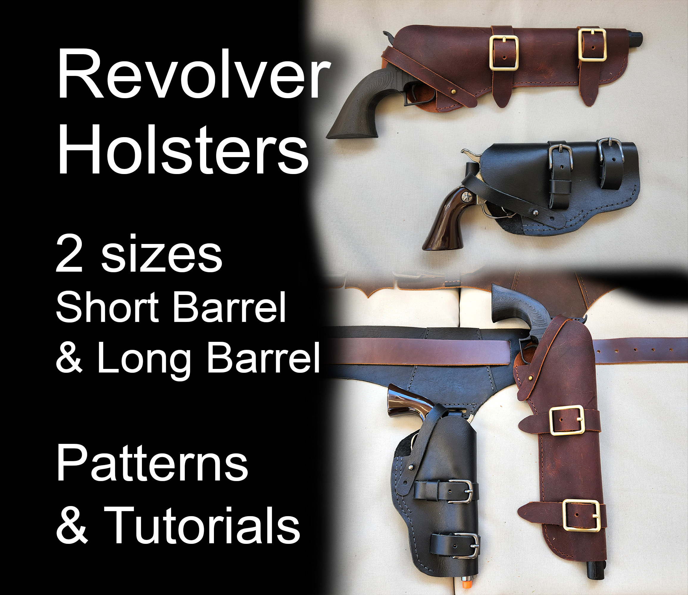 Revolver Holsters - Western Gun Holsters - Pdf Patterns For Long with Free Printable Leather Holster Patterns For Revolvers
