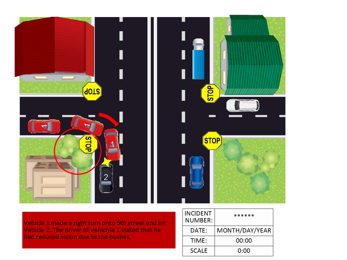 Road Accident Reconstruction Template | Mydraw throughout Free Accident Scene Diagram Templates
