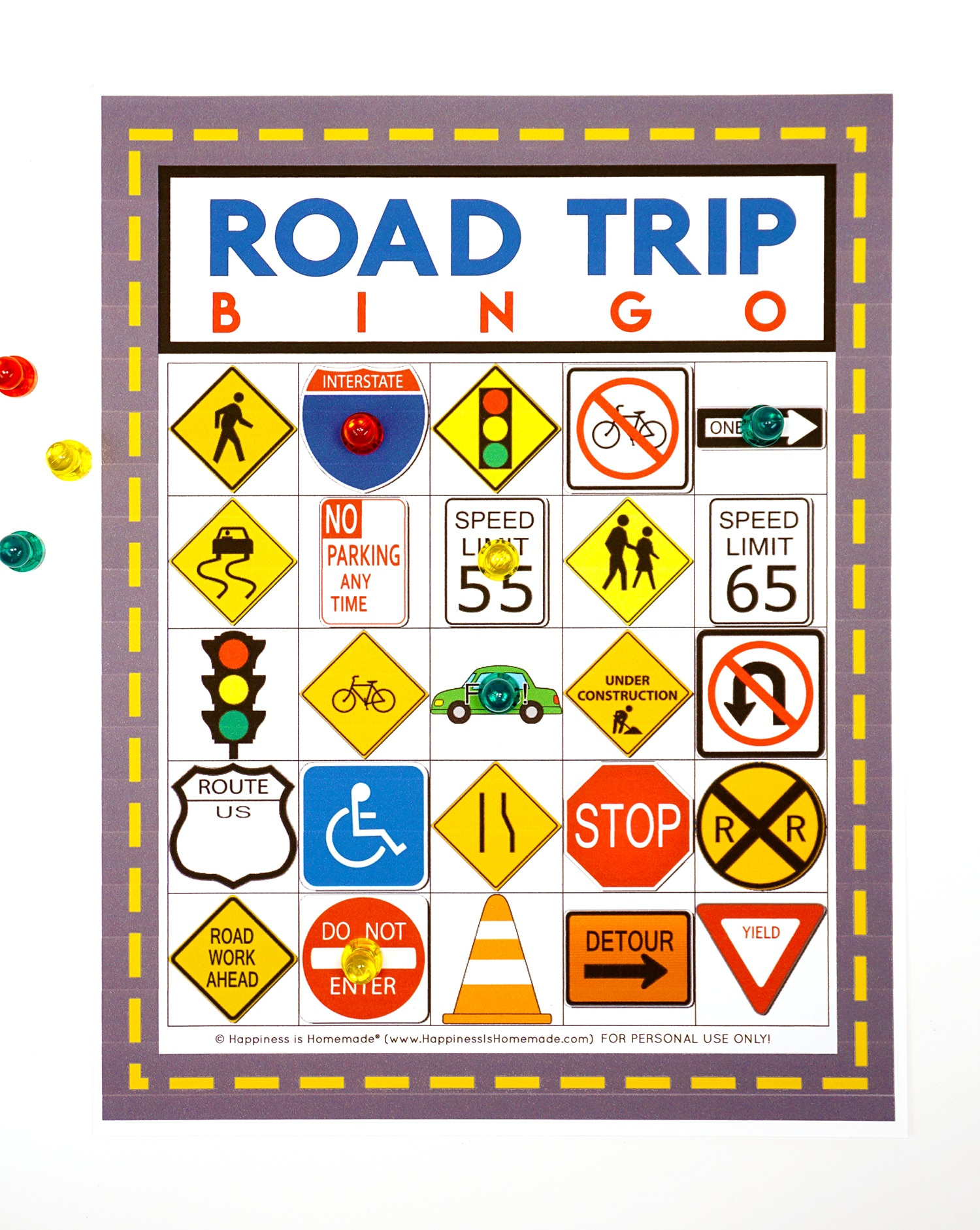 Road Trip Bingo Game - Free Printable - Happiness Is Homemade throughout Free Printable Logo Games