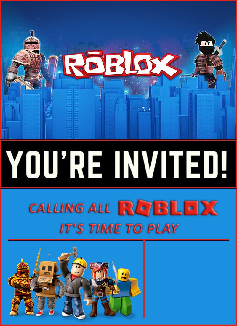 Roblox Birthday Party Invitations - Invitation World regarding Free Roblox Birthday Invitation Templates